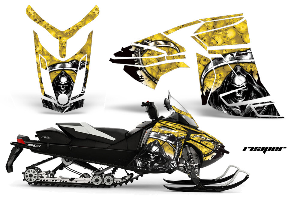 Skidoo Rev XR Graphics Kit Wrap Decal Reaper Y